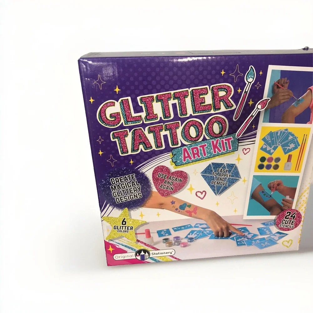 Original Stationery Creative Glitter Tattoos‎ Kit NEW